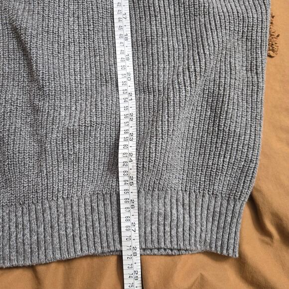 G.H. Bass & Co. Men Vtg Prep Gray Ribbed Knit Henley Sherpa L Collar Sweater XXL - Picture 11 of 11